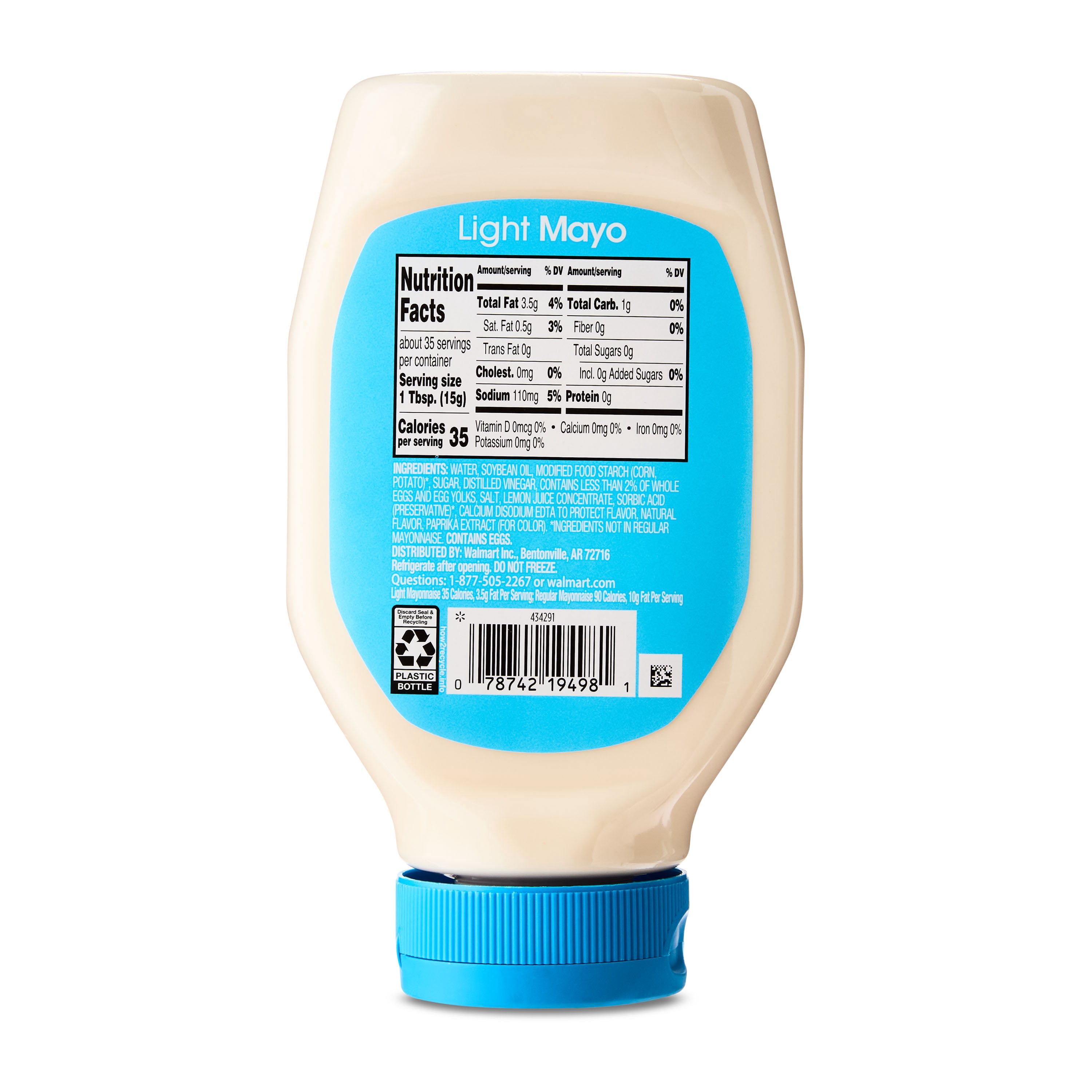 Great Value Light Mayo, 18 fl oz