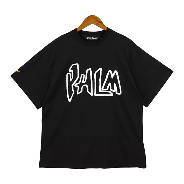 Palm angels-Jersey de manga corta con estampado de llama para hombre y mujer, jersey de cuello redondo, holgado