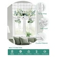 thumbnail image 2 of Eucalyptus Tie Up Curtains for Windows 45 Inch Length Balloon Curtains Kitchen Adjustable Balloon Window Shade Sage Green Botanical Flower Plaid Check Tie Up Valance Bathroom Curtain Window 52"x45", 2 of 6