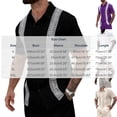 thumbnail image 2 of Stamzod Men's Button Down Shirts Short Sleeve Summer Beach Shirt Lace Hollow Out Casual Shirts for Men White B XXL, 2 of 4