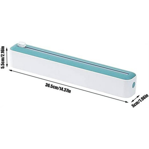 Snorda Distributeur de film plastique magnétique avec coupe-glissière,  distributeur de papier d'aluminium rechargeable en étain, coupe-film  alimentaire en ABS robuste et réutilisable 