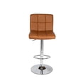 thumbnail image 3 of Bronte Living Leatherette Bar Stool 360 Swivel, Adjustable Height 24" to 33" Mid-Backrest, with Hard Floor Protection Rubber Band - Series Clementine - Set of 2, 3 of 7