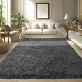 thumbnail image 2 of Alfombra Merelax, 213 x 305 cm, suave y esponjosa, antideslizante, gris oscuro, 2 of 7