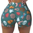 thumbnail image 2 of Fotbe cute Skull organ Shorts Sin Costuras – Shorts Deportivos de Cintura Alta para Mujer, Elásticos para Gimnasio, Yoga, Running o Ciclismo-X-Large, 2 of 8
