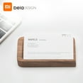 thumbnail image 1 of Tignapoo Natural Wood Business Card Holder in Walnut Finish - Stylish Waffle Design for Professional Display, Eco-Friendly Gift Option, Perfect for Office Use, 1 of 7