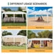thumbnail image 3 of Yeshouse Carpa plegable de 3 x 6 m con ventanas de polietileno, bolsa con ruedas, paredes laterales extraíbles, refugio impermeable para fiestas, jardines, eventos y bodas, 3 of 9