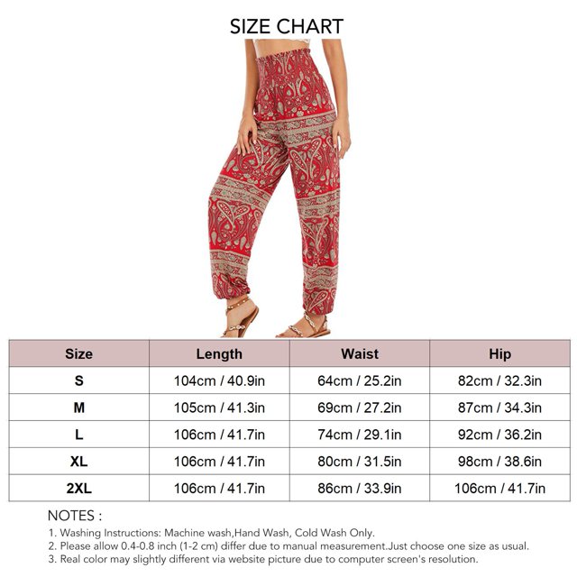 Pantalones fruncidos Nikou cintura alta casuales estampados S M L XL XXL