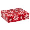 Red & White Snowflakes Gourmet Shipping Boxes, 12x9x3", 6 Pack