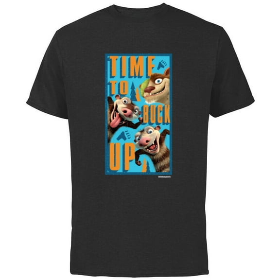 The Ice Age Adventures of Buck Wild Time To Buck Up - Short Sleeve Cotton T-Shirt for Adults - Customized-Black