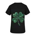 thumbnail image 5 of PNTUTB St. Patrick's Day Women's Fashion Print Casual V Neck Short Sleeve Loose Comfort T Shirt with Pockets, 5 of 6