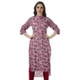thumbnail image 1 of Moomaya Kurti Tunique Imprimée à Col Mandarin Longueur Genou pour Femmes Vêtements Porter, 1 of 6
