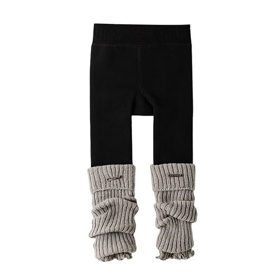 KAUOD Toddler Girls Thermal Leggings Fleece Thick Winter Tights Kids Stretchy Soft School Dance Casual Leggings Bottom