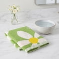 thumbnail image 5 of REGALWOVEN Floral Pattern Pure Cotton Soft Absorbent Decorative Hand Towels for Bathroom 13 x 29 Inch Green 2-Piece, 5 of 7