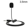 External Lavalier Microphone Wired 3.5mm Jack Hands Free Clip-on Lapel Mic for Podcast Recording Smartphone PC Laptop