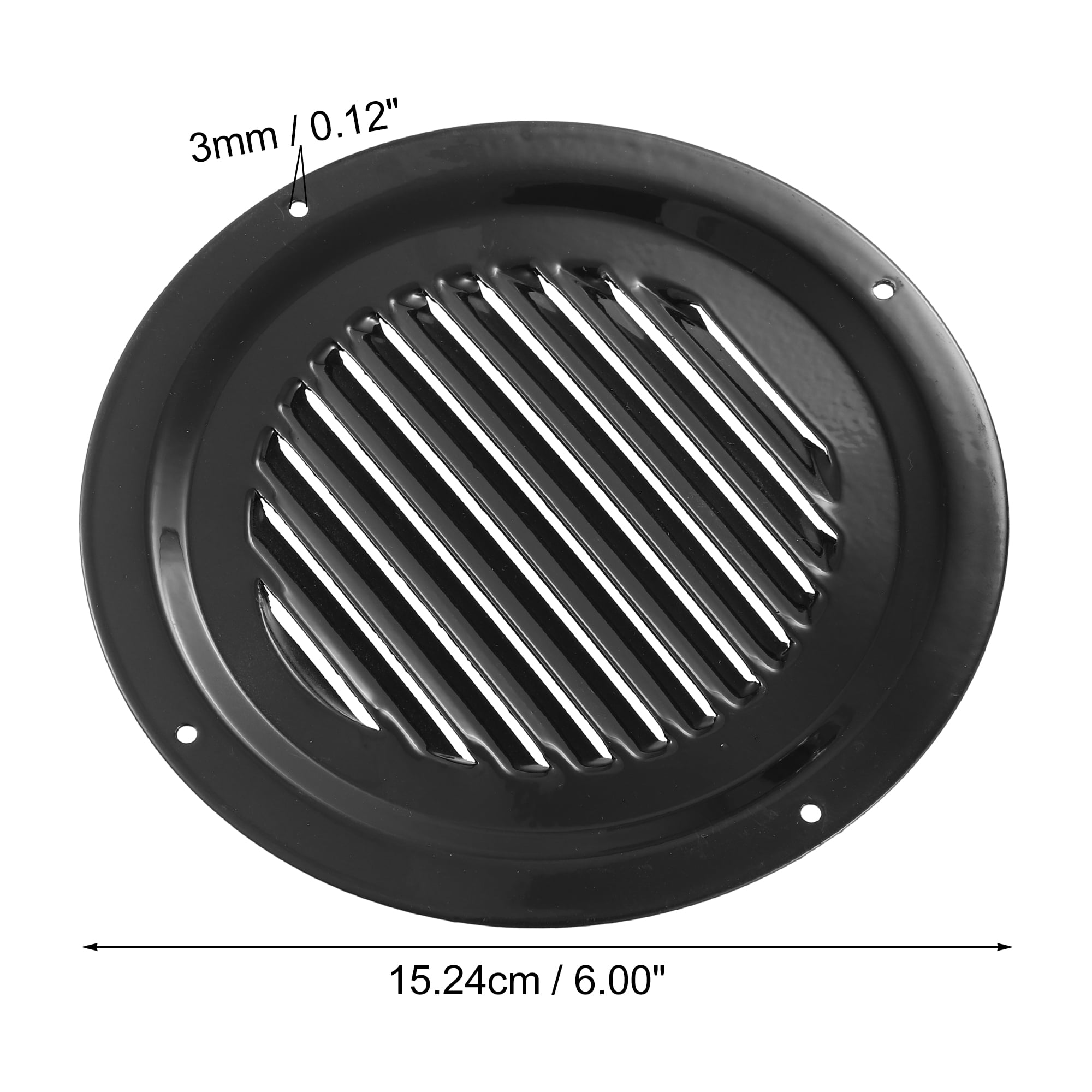 Unique Bargains 3pcs Round Marine Boat Louvered Ventilation Vent Stainless Steel Cover 6"