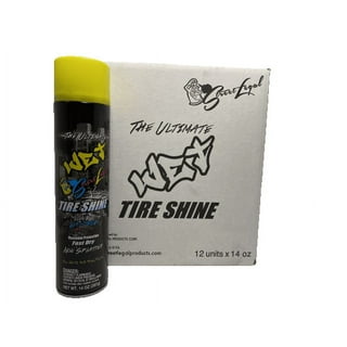 Billionaire Wet Tire Shine Spray - 1 Can 14 oz No Sling Formula Long-Lasting Silky Smooth Finish - Spraying Maximum Protection Fast Dry - Car