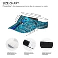 thumbnail image 2 of Kdxio Beautiful Blue Peacock Print Sun Visor Hat Golf Visor Adjustable Velcro Outdoor Sports Cap for Men Women, 2 of 6
