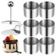 thumbnail image 3 of Juego de 1 molde redondo de acero inoxidable para hornear mousse, pasteles y postres caseros. Ideal para fiestas y repostería., 3 of 7
