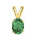 thumbnail image 4 of 0.25Ct Oval Emerald Pendant in 14k Yellow Gold, 4 of 6