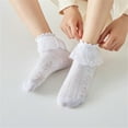 thumbnail image 6 of Tao Tao Baby Girl Socks Super Soft Baby Ruffle Socks Lace Socks for Baby Girls Cute Baby Girl Ruffle Socks Girls Dance Socks White 1 Years, 6 of 7