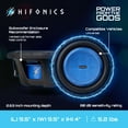 thumbnail image 5 of Hifonics ELITE 8 Inch Shallow Subwoofer Dual Voice Coil Car Audio Speaker, 500 Watts, Blue, 5 of 13
