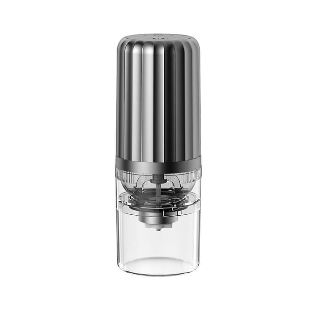 Molinillo de café eléctrico, molinillo de café extraíble para el hogar, molinillo de café con carga USB, herramienta de cocina para oficina, gris