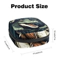 thumbnail image 2 of Crocodile Sanitary Napkin Bag Period Pouch Travel Organizer Zipper Pouch Mini Zipper Pouch Storage Case, Made of Velvet Fabric, Sponge, and Oxford Cloth, 2 of 6