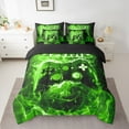 thumbnail image 2 of jejeloiu Modern Video Game Bedding Comforter Set 7pcs,Boys Gaming Queen Bedding Sets,Green Gaming Queen Sheet Sets For Teenagers,Super Cozy Bedroom Decoration Reversible, 2 of 8