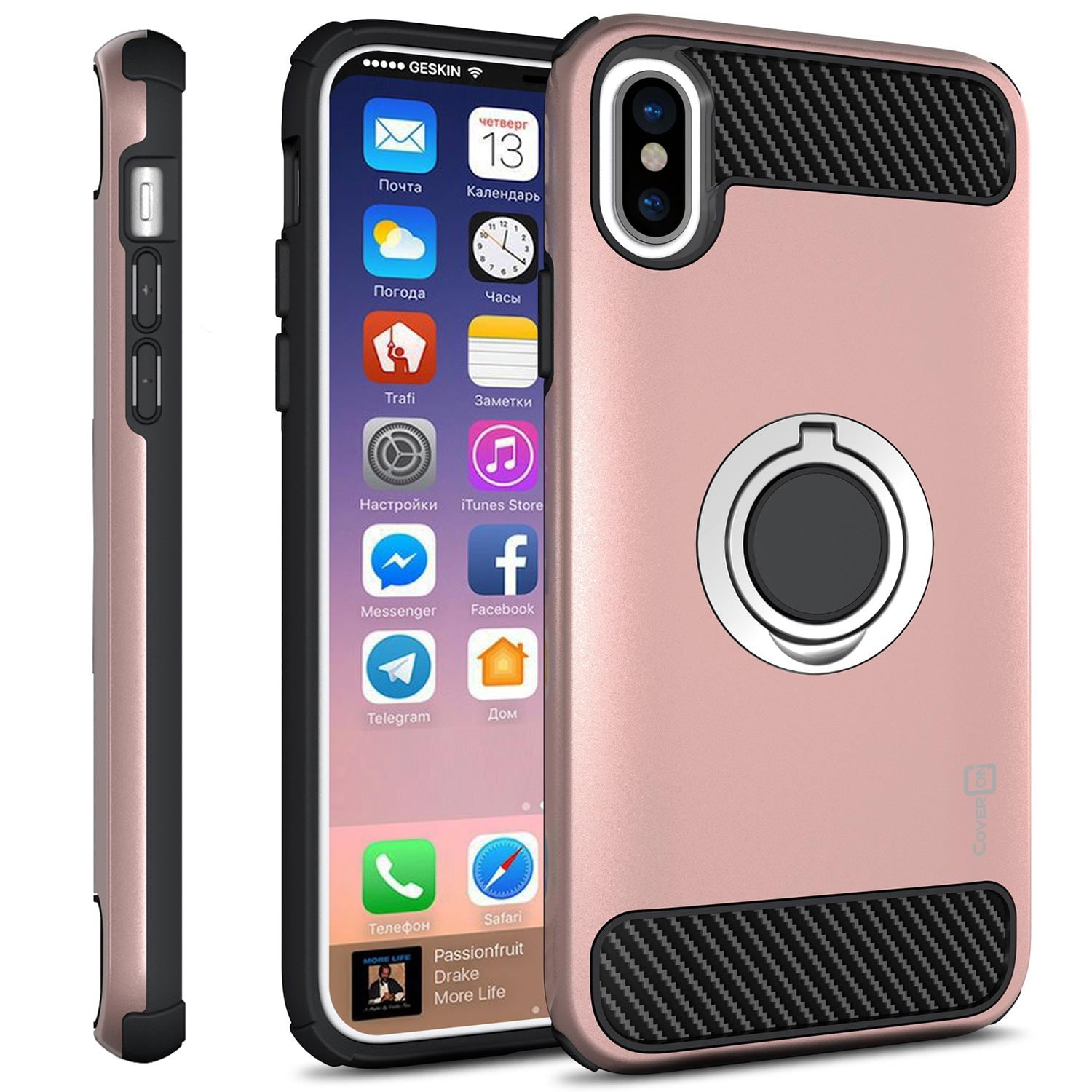 CoverON Apple iPhone XS / iPhone X / 10S / 10 Case with Ring 