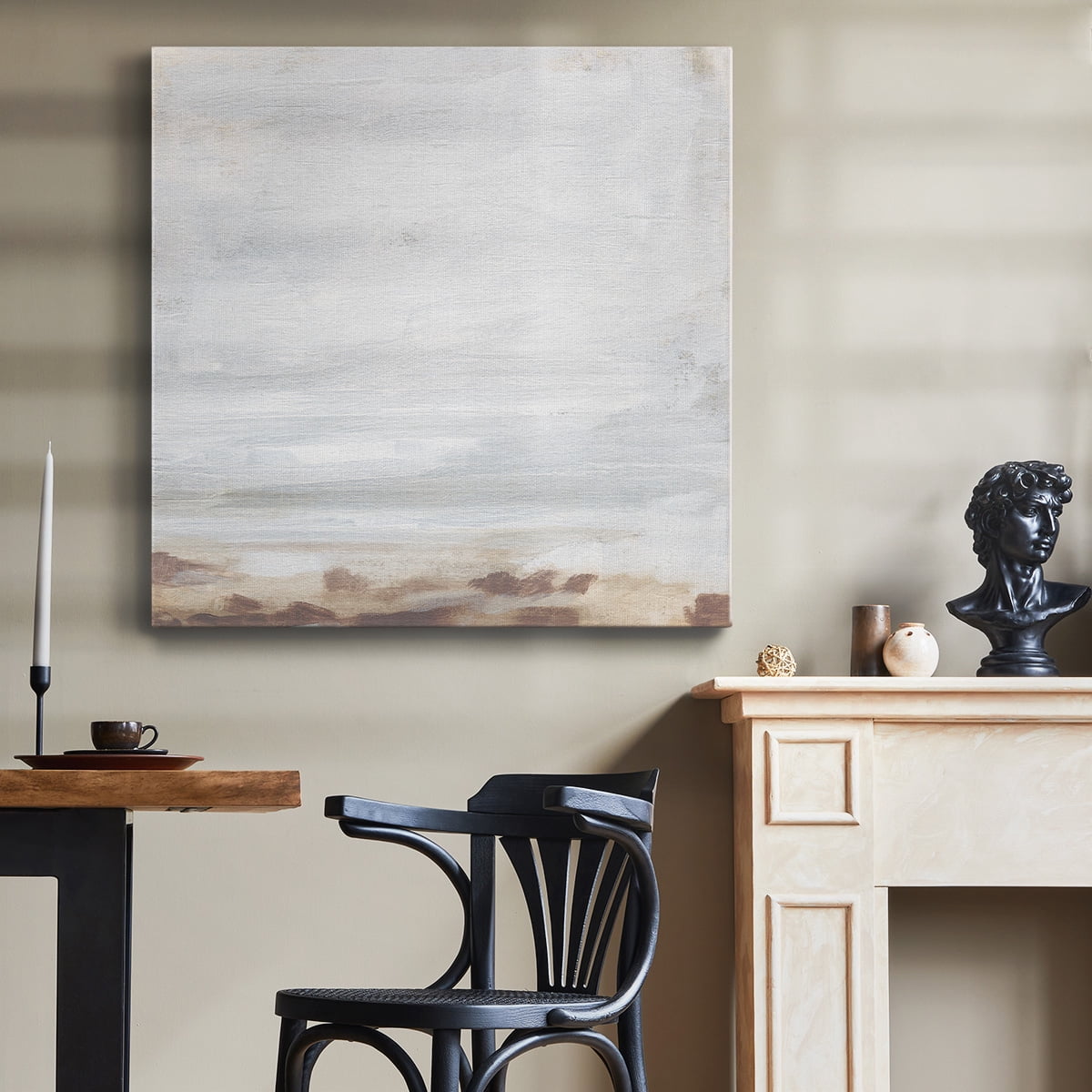 Wexford Home Neutral Breakers I-Premium Gallery Wrapped Canvas, 24" x 24" - Ready to Hang