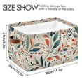 thumbnail image 4 of Yayeee 2 Pack Canvas Storage Basket with Handles for Shelves Fabric Bins Closet Organizer, Beige Whimsical Leaves, 4 of 8