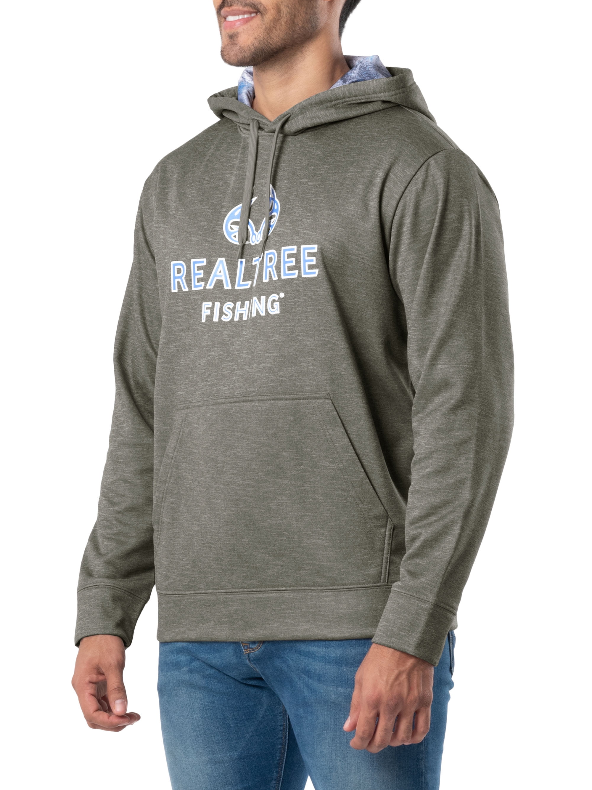 Realtree Fishing Men's Logo Performance Hoodie, Size: 2XL, Green