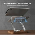 thumbnail image 5 of wood Laptop Stand for Desk, Laptop Riser with Walnut Storage Base, Adjustable Laptop Stand, Ergonomic Wooden Laptop Ventilated Stand for 10 to 17.3 Inches Notebook PC Computer, 5 of 7