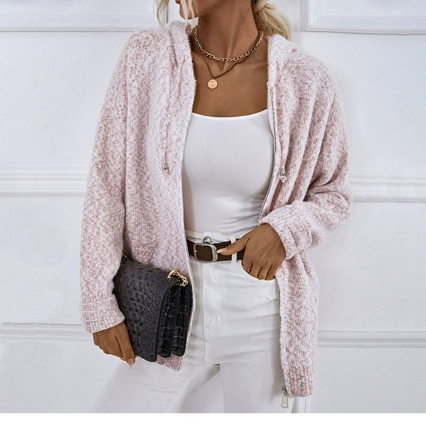 Sudadera con capucha y manga larga para mujer, informal, con cordón, para otoño