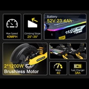 EOEOTWO GT06Plus Electric Scooter for Adults, 2400W Dual Motor, Up to 40 MPH & 43 Miles Range, 11 Off-Road Tires, 330 lbs Max Load, Foldable Fast Commuting E-Scooter with App & NFC,UL2272