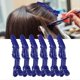 thumbnail image 2 of Pinzas para separar el cabello, 6 unidades, plástico azul, con agarre de cocodrilo antideslizante, una sola punta, para salón y hogar., 2 of 5