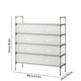 thumbnail image 3 of 4 Tiers Multifunctional Shoe Rack Organizer, Shoe Storage for Closet Entryway with Dust Cover Holder, Space Saving Small Shoe Shelf, 3 of 6