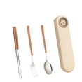 thumbnail image 2 of Compact Cutlery Set Camping Cutlery Set Lunchbox Non-slip Chopstick Tips, 2 of 11