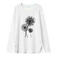 thumbnail image 4 of enyan Girls Shirt Toddler Girl Long Sleeve Shirts Girls Long Sleeve Tops Girls' ComfortSoft Long Sleeve Tee(White,5-6 Years), 4 of 4