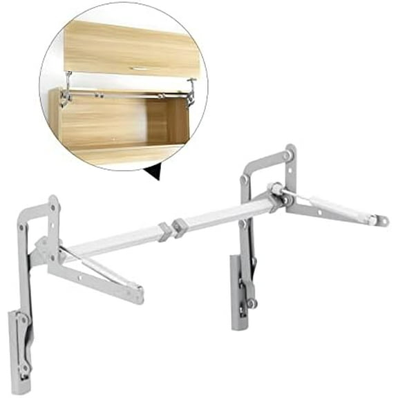 Cabinet Door Hinges, Folding Lift up Top Table Vertical Swing Lift Up Stay, Silent Pneumatic Arm Kitchen Mechanism Hinges
