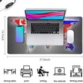 thumbnail image 5 of World Flag map Mouse Pad Extended Gaming Mouse Pad (31.5x15.7 in) Large Non-Slip Rubber Base Cute Mouse pad with Stitched Edges Full Desk Mousepad XXL, 5 of 6