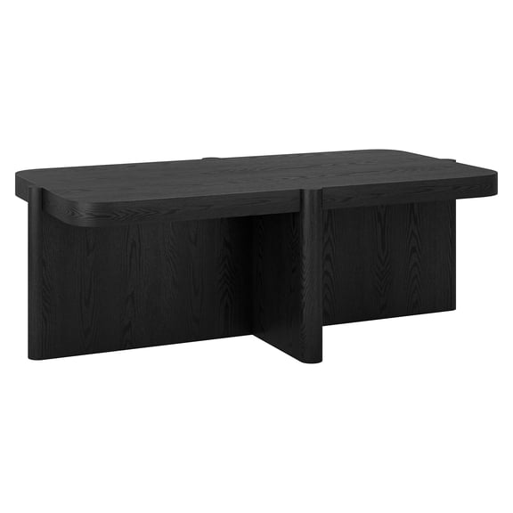 Laguna 45" Wide Rectangular Coffee Table in Black Grain