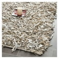 thumbnail image 3 of SAFAVIEH Mariam Leather Shag Area Rug, White, 8' x 10', 3 of 5