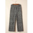 thumbnail image 3 of I AM A FASHION JUNKY Black Leopard Print Wide Leg High Waist Jeans, 3 of 6