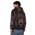 thumbnail image 4 of Kdxio Spider with Skull Print Men Hoodies Casual Hoodies for Men with Zip Pockets Full Zip Long Sleeve Sweatshirt Sports Hooded Jacket-3X-Large, 4 of 5