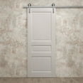 thumbnail image 4 of Modern Barn Door 18 x 80 inches | Ego 5012 Painted White Oak | 6.6FT Silver Rail Track Heavy Hardware Set | Solid Panel Interior Doors, 4 of 5