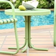 thumbnail image 2 of Crosley Furniture 19" x 22" Retro Metal Outdoor Backyard Patio Side Table, Green, 2 of 5