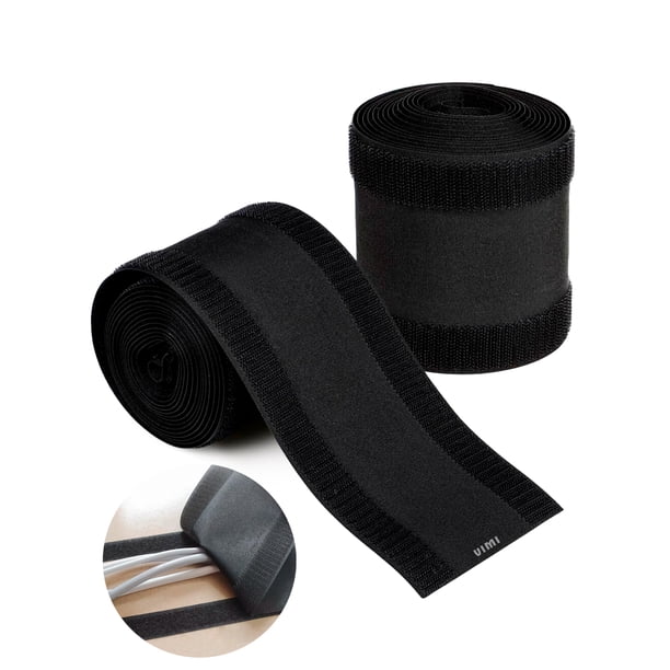 Funda Protector De Cables Para Suelo Y Alfombras De 2 Metros Color Negro