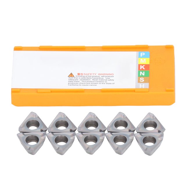 10Pcs Carbide Turning Inserts Coated Cutter CNC Lathe Machine Blade Metal Milling Tool Holder