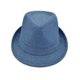 thumbnail image 3 of Premium Jeans Fabric Solid Color Fedora Hat, 3 of 4